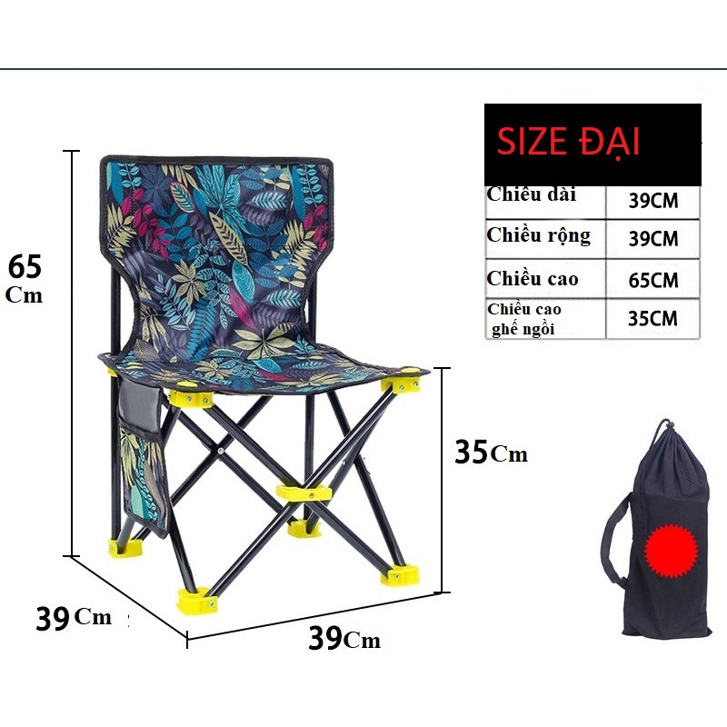 Ghế Xếp, Ghế Câu Cá Hạ Bích gấp gọn mini bỏ túi dễ dàng mang đi du lịch , dã ngoại KK-7- Đ𝗢̂̀𝗖𝗔̂𝗨 𝟭𝟰𝟬 | BigBuy360 - bigbuy360.vn