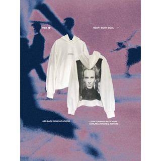Áo hoodie nỉ trắng HBS Back Graphic Hoodie
