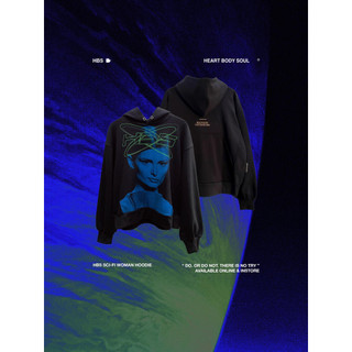 Áo hoodie in graphic HBS SCI-FI WOMAN HOODIE