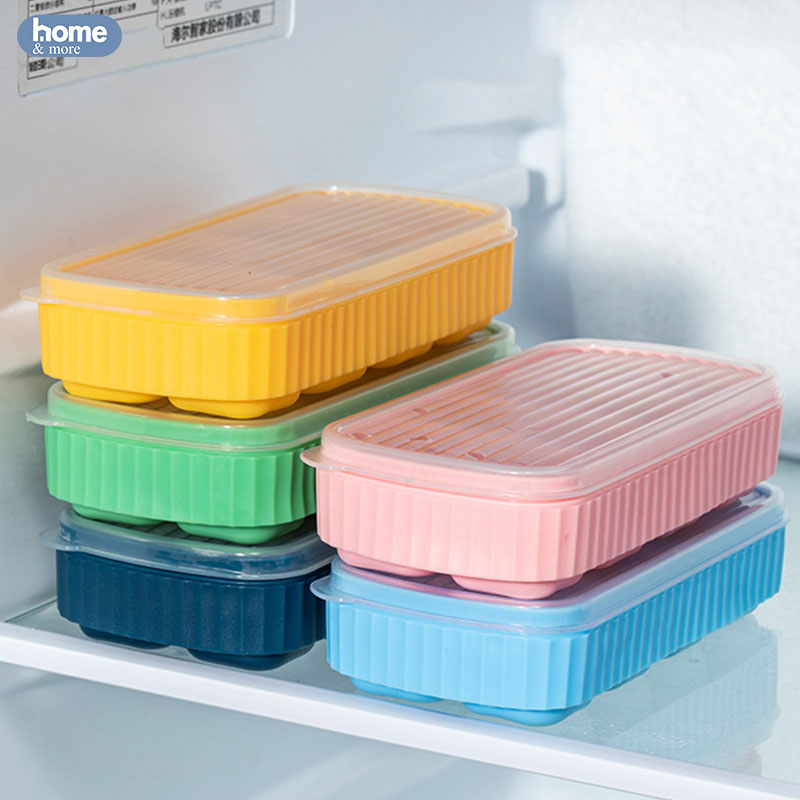 Khay đá silicone 8 ngăn có nắp ngăn mùi, khuôn làm thạch hoa quả tiện lợi dễ dàng
