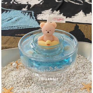 Giá để nến tealight thủy tinh chủ đề biển xanh CICILANDLE