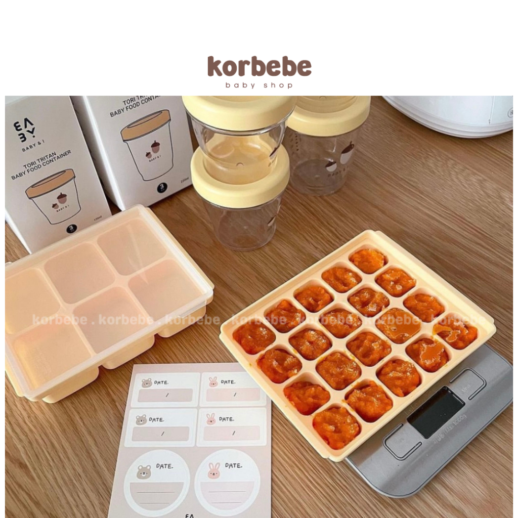 Khay trữ đông đồ ăn dặm silicone cho bé Baby & I Hàn Quốc