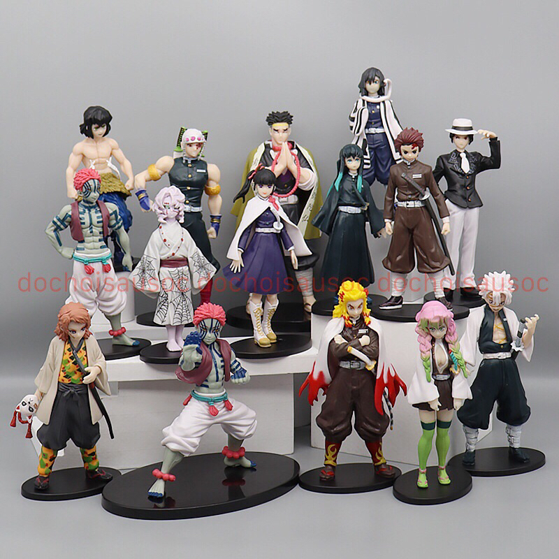 Mô hình Kimetsu No Yaiba figure Demon Slayer Tanjirou Nezuko Zenitsu Inosuke Giyuu Shinobu...figure thanh gươm diệt quỷ