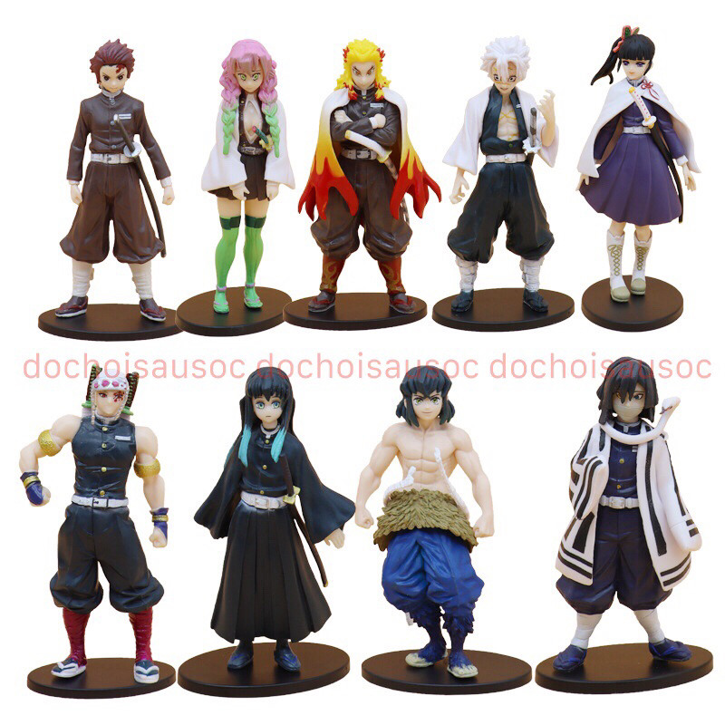 Mô hình Kimetsu No Yaiba figure Demon Slayer Tanjirou Nezuko Zenitsu Inosuke Giyuu Shinobu...figure thanh gươm diệt quỷ