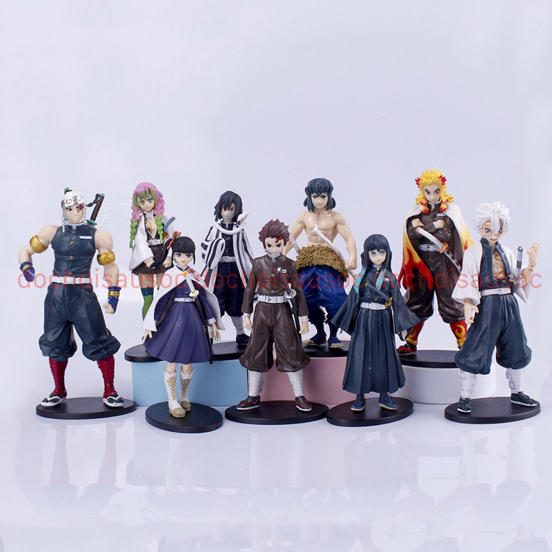Mô hình Kimetsu No Yaiba figure Demon Slayer Tanjirou Nezuko Zenitsu Inosuke Giyuu Shinobu...figure thanh gươm diệt quỷ