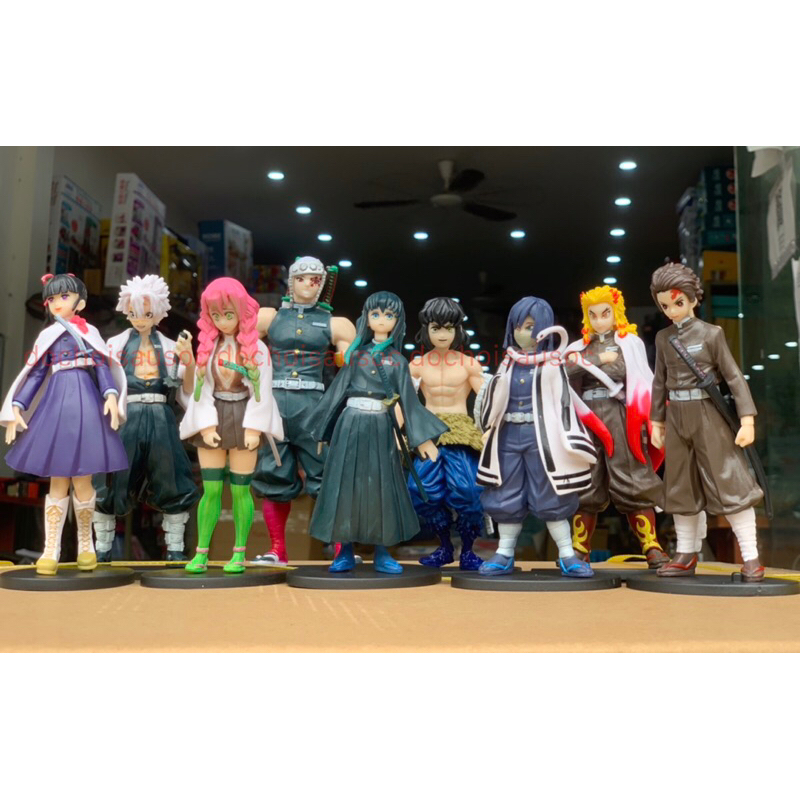 Mô hình Kimetsu No Yaiba figure Demon Slayer Tanjirou Nezuko Zenitsu Inosuke Giyuu Shinobu...figure thanh gươm diệt quỷ