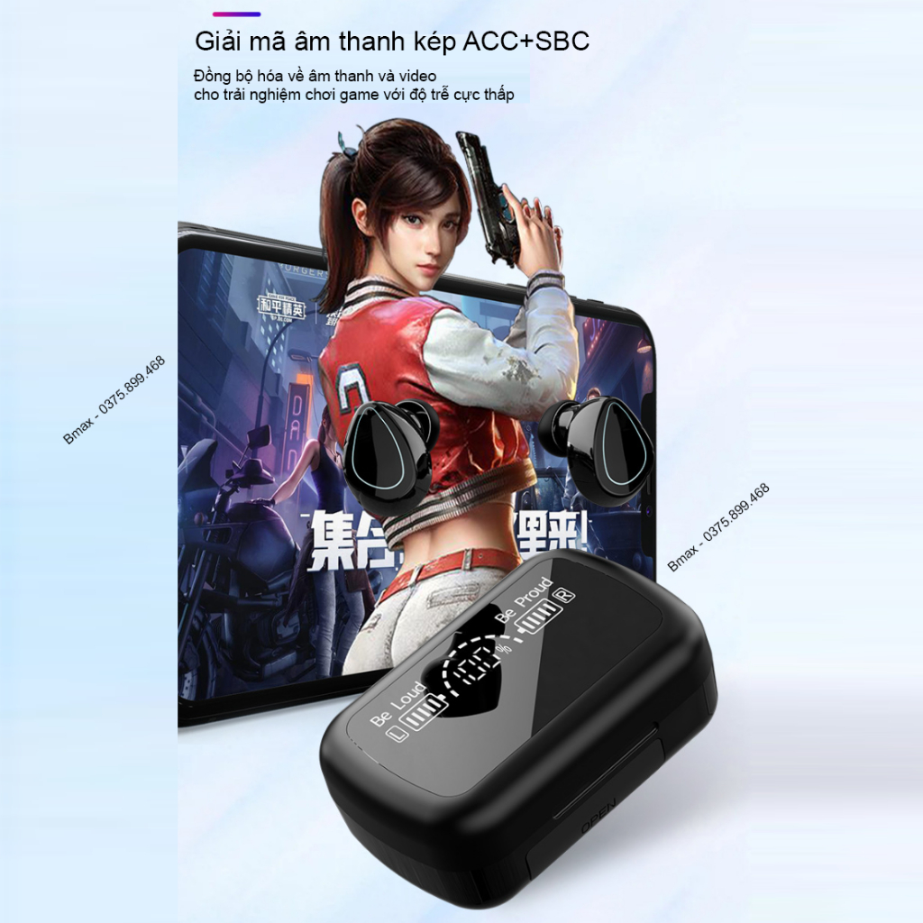 Tai nghe không dây bluetooth gaming sky 10 giá rẻ android true wireless blutooth ko dây mini tws với bass ấm pin trâu