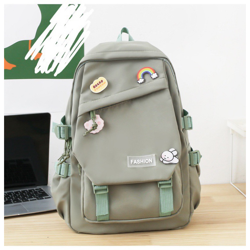 Cặp đi học nam nữ thời trang chống nước, túi xách balo đựng laptop cho học sinh cấp 2 - 3 , sinh viên