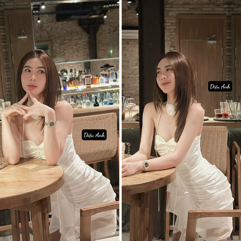 [FREESHIP-TẶNG CHOKER HOA CỔ] Đầm mini ôm body form ngắn cúp có mút ngực nhún viền bèo nhiều màu siêu xinh