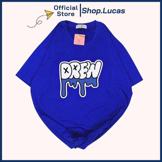 Áo Phông Xanh Dương Áo Thun Unisex Nam Nữ Hot Cotton Mát Chữ Drew Chảy - shop.lucas