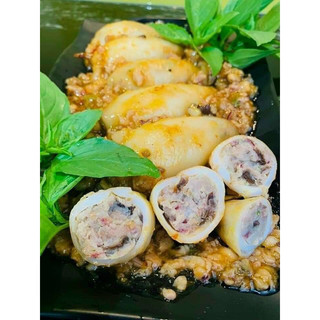 (GIAO HỎA TỐC HCM) Mực nhồi thịt khay 300GR