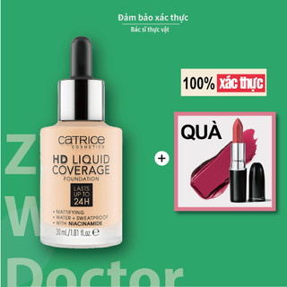 Kem nền Catrice HD Liquid Coverage Last Upto 24h 30ml