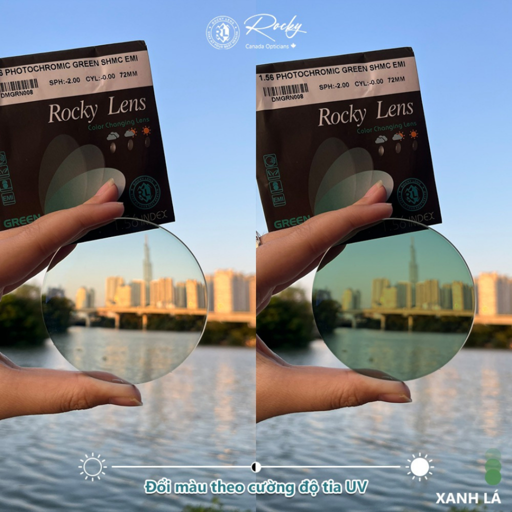 Tròng kính đổi màu Rocky lens chính hãng