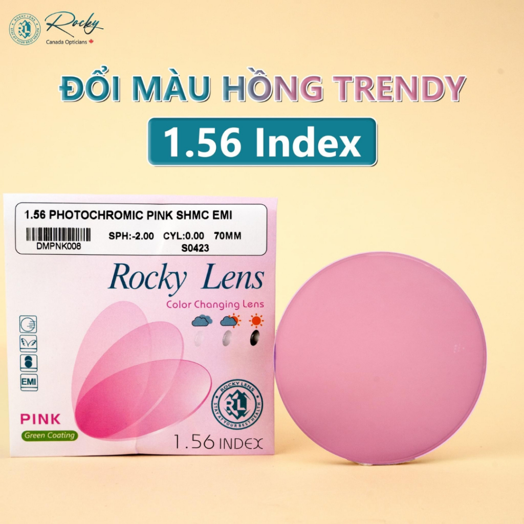 Tròng kính đổi màu Rocky lens chính hãng