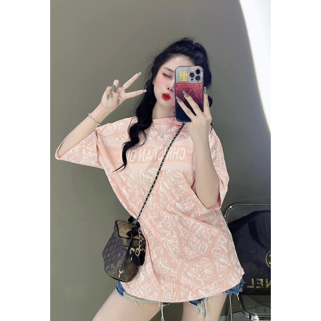 Áo phông Di.or Chất cotton khô 3158 Fom rộng nam nữ