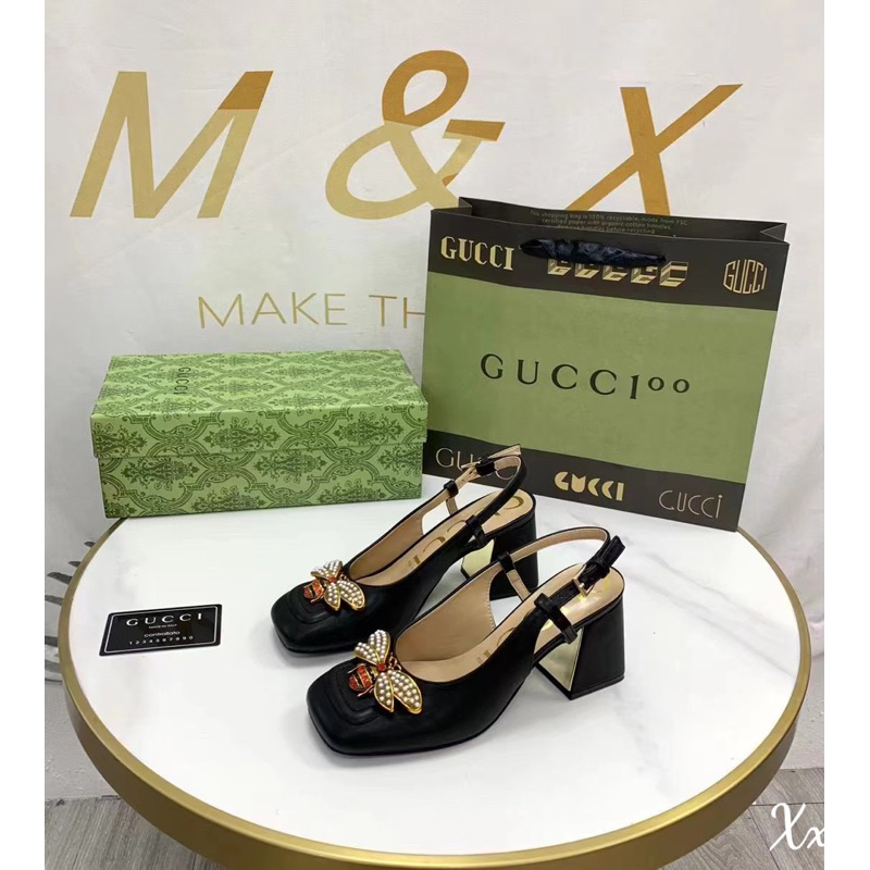 Sandal Gucci Ong Trắng Đen Full Size 35-39  -  By Anh Dinh Phuong