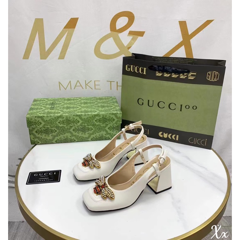 Sandal Gucci Ong Trắng Đen Full Size 35-39  -  By Anh Dinh Phuong