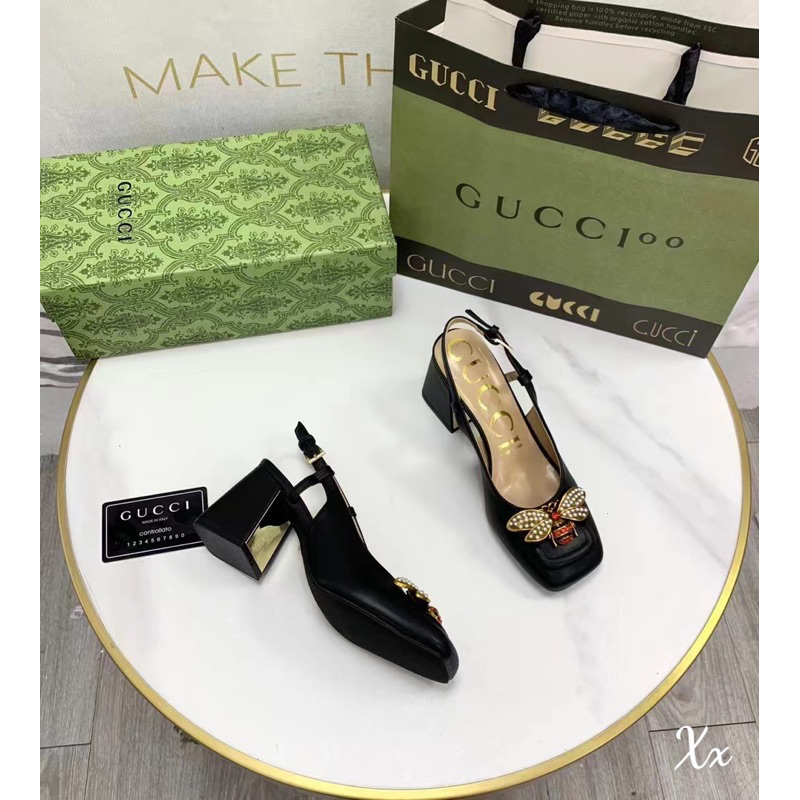 Sandal Gucci Ong Trắng Đen Full Size 35-39  -  By Anh Dinh Phuong