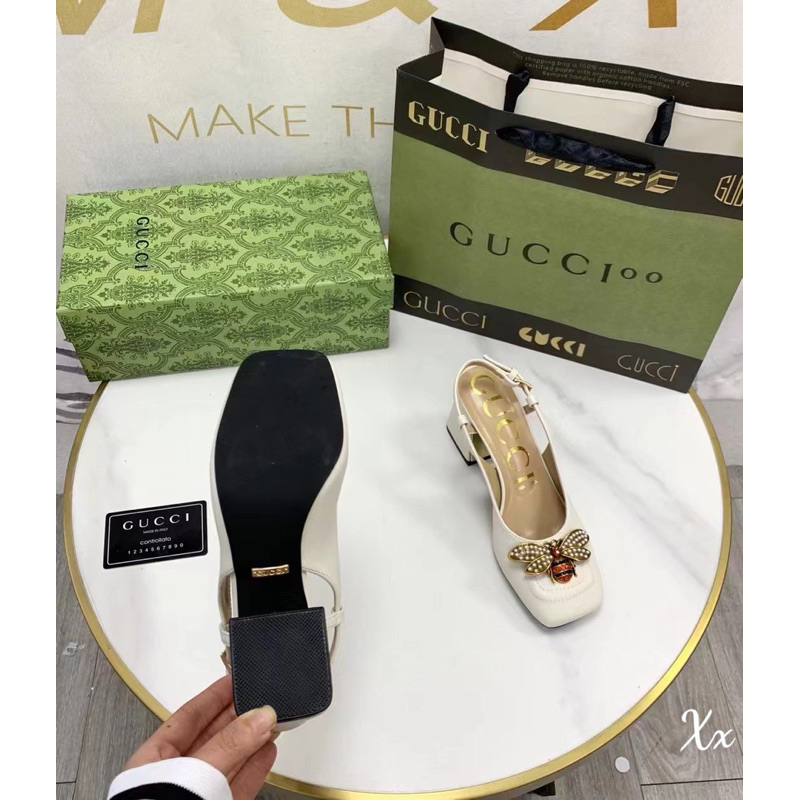 Sandal Gucci Ong Trắng Đen Full Size 35-39  -  By Anh Dinh Phuong