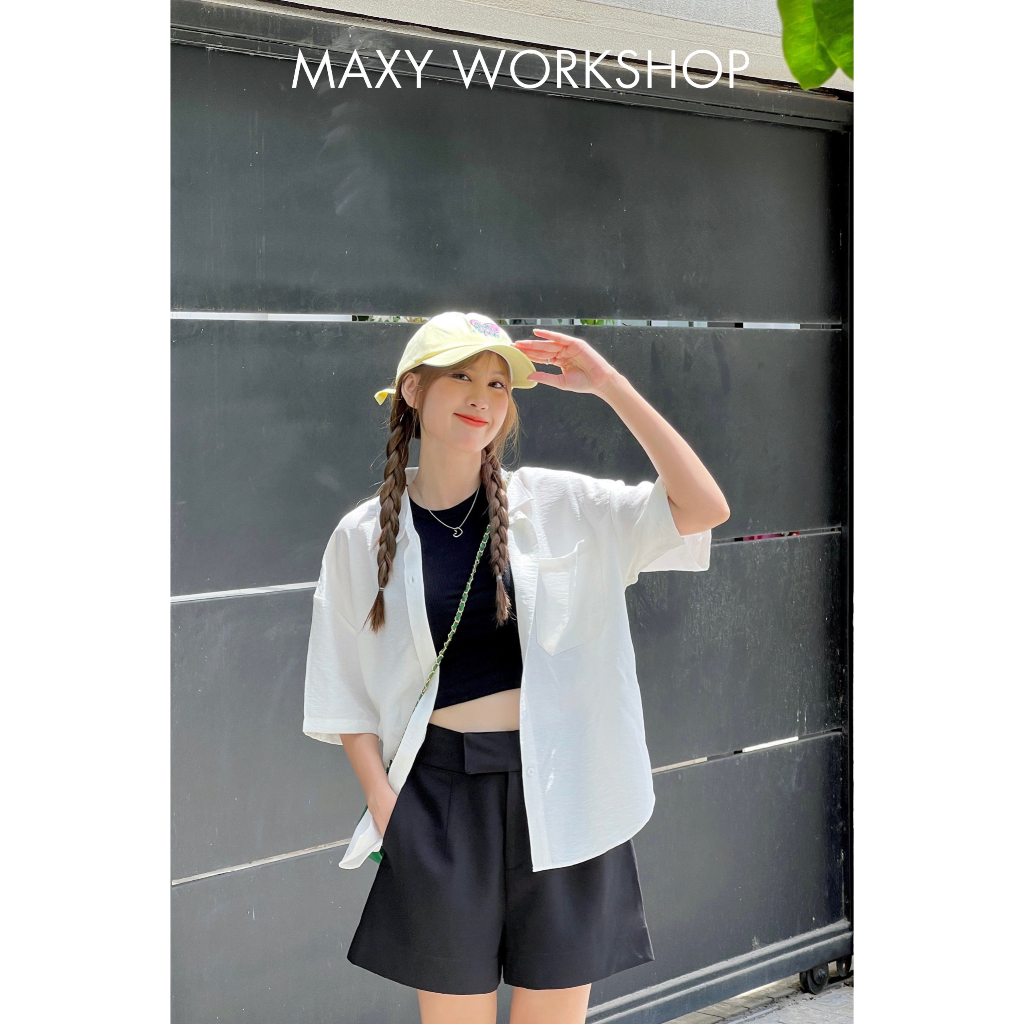 Áo sơ mi tay ngắn dáng oversize Pocket Oversize Shirt Maxy Workshop