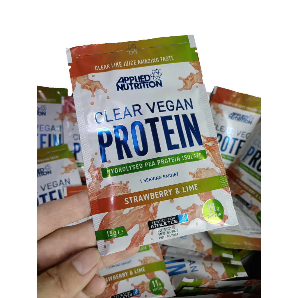 Gói sample Clear Vegan Protein Applied Nutrition 1 lần dùng vị Orange Lemon - Whey thực vật tách sữa hương trái cây