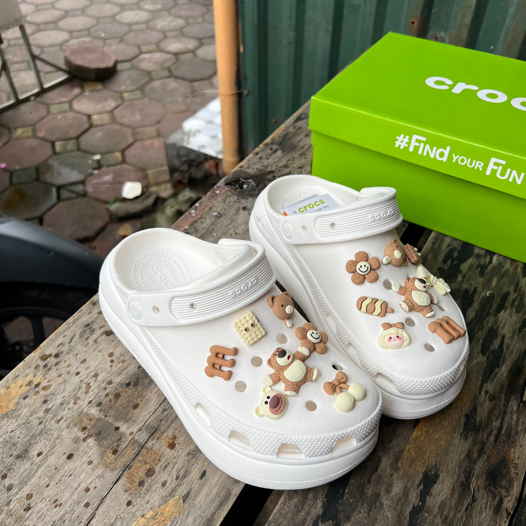 Dép Crocs Crush đế cao hàng chuẩn