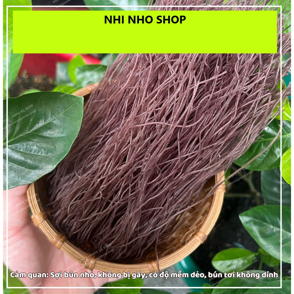 Bún Gạo Lứt Tím Than - Bún Gạo Đen Briêt  - 500g