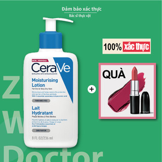 Bộ sữa dưỡng ẩm Cerave Moisturising Lotion dành cho da khô 236ml và sữa rửa mặt làm sạch sâu cho da dầu