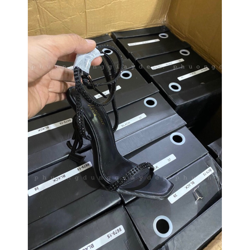Sandal cao gót y.s.l quai đá mẫu mới fullbox