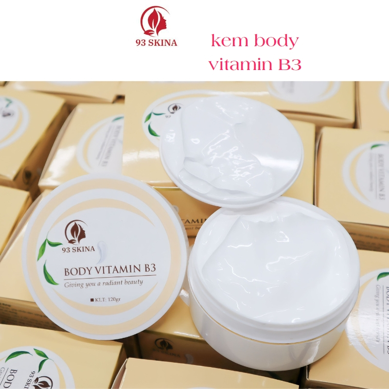 Kem Body phân tử nước vitamin B3 trắng da hàn quốc chính hãng dưỡng da toàn thân trắng sáng sau 7 ngày 93SKINA