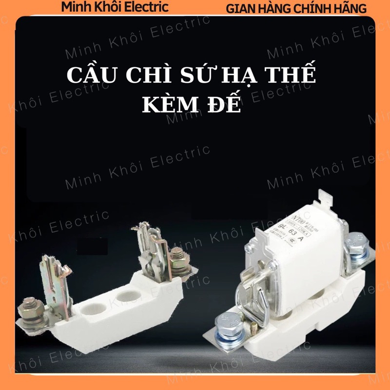 Cầu Chì Sứ Hạ Thế Kèm Đế, Cầu Chì Xập, cau trì sập, sứ kẹp