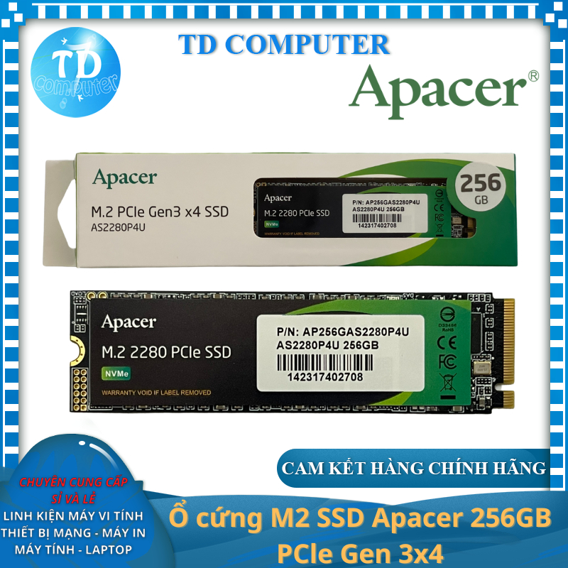 Ổ cứng M2 SSD Apacer 256GB PCle Gen 3x4 - Hàng chính hãng NetWork Hub phân phối