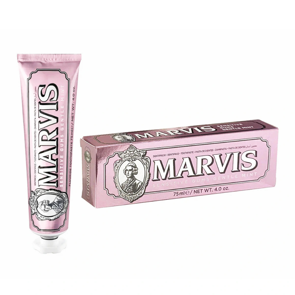 Kem Đánh Răng Ý Marvis Cho Răng Nhạy Cảm Sensitive Gums Gentle Mint 75ml - Mùi Vị Bạc Hà, Nhẹ Nhàng Chăm Sóc Nướu