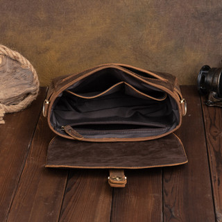 Túi đeo chéo Da Bò Thật 100%  C04 - BLACK BAG