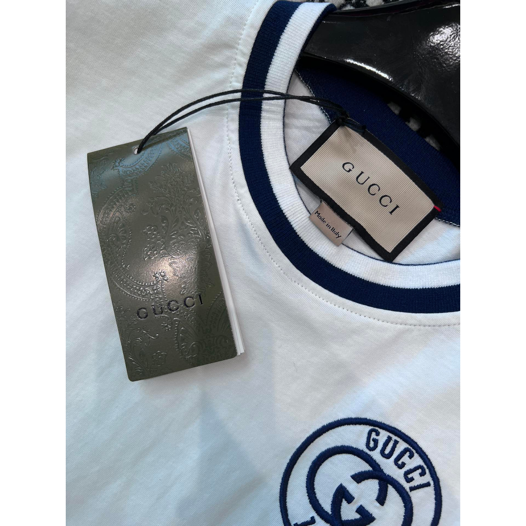 Áo thun tay ngắn thời trang cao cấp Gucci GG GC phong cách trẻ trung, basic