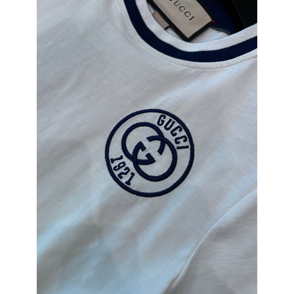Áo thun tay ngắn thời trang cao cấp Gucci GG GC phong cách trẻ trung, basic