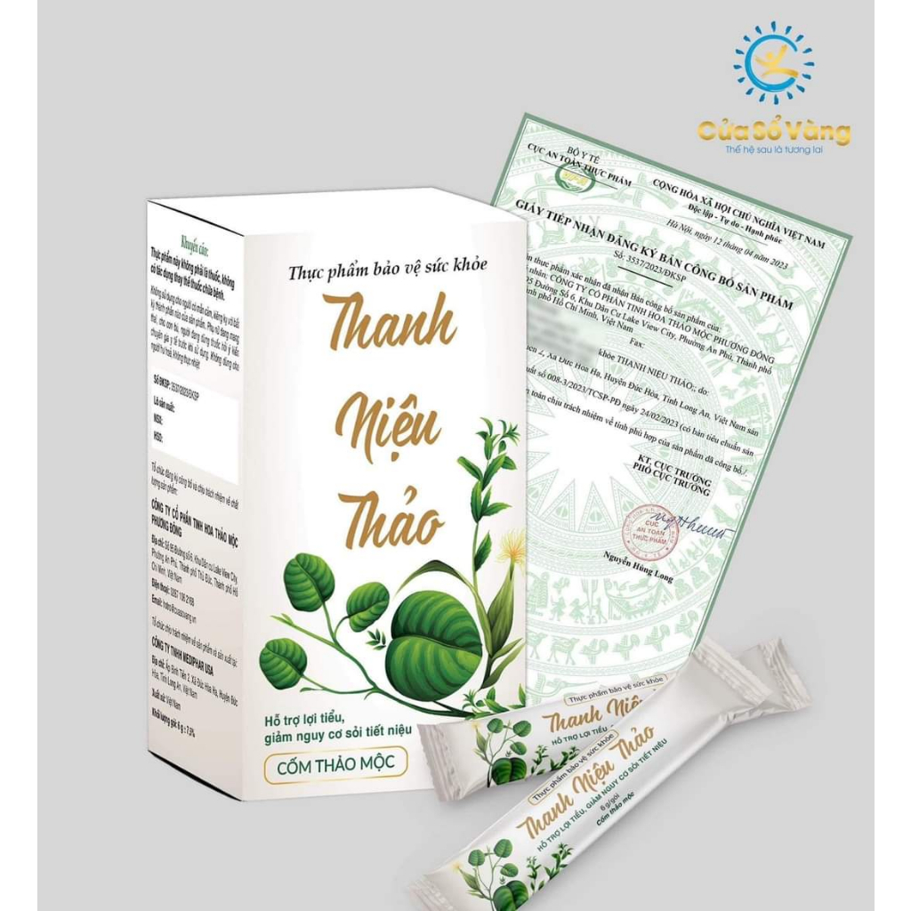 Thanh Niệu Thảo Cửa sổ vàng - Hỗ Trợ Đào Thải Cặn Lắng Đường Tiết Niệu