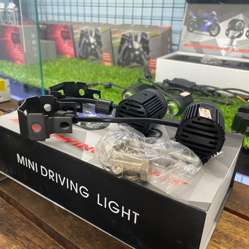 Combo Đèn Trợ Sáng Bi cầu Mini F1 kèm mạch on off đơn giản