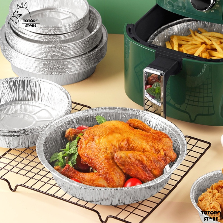 Set 10 khay bạc lót nồi chiên không dầu size 18.5cm , 22cm GD133