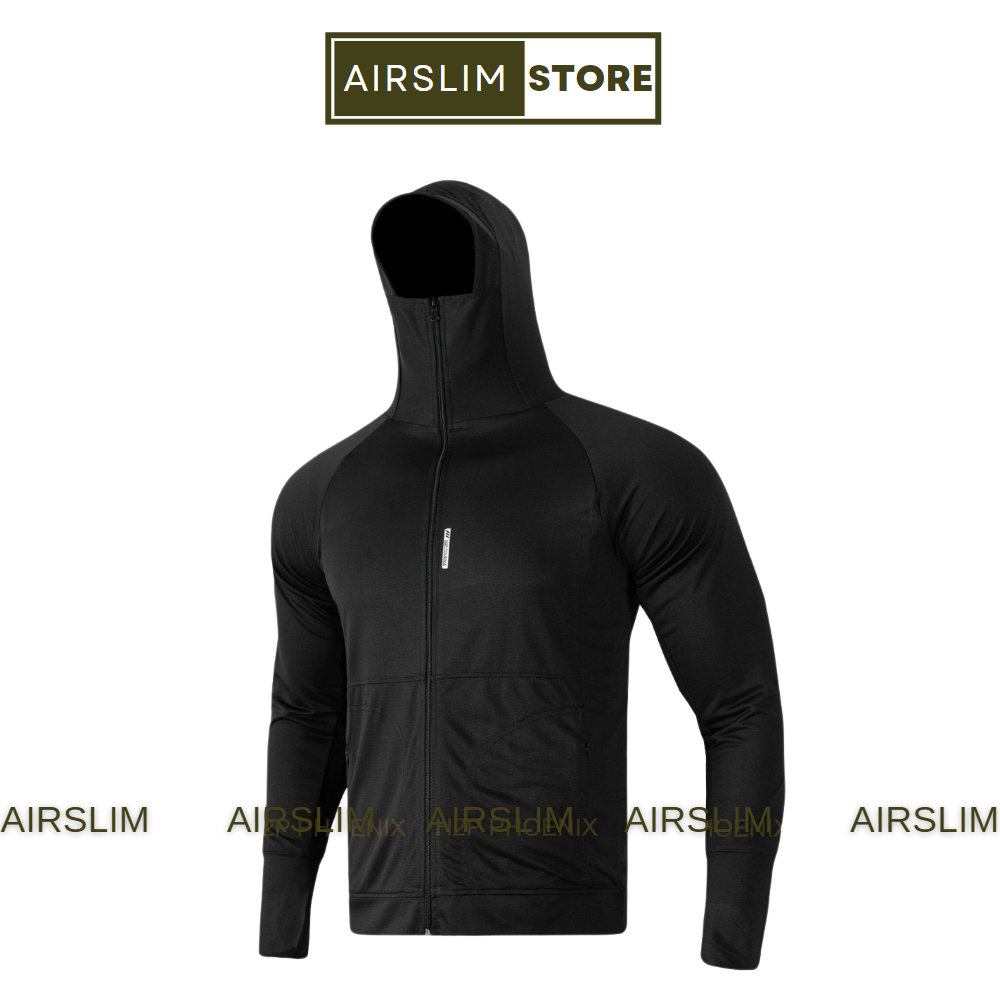 Áo Chống Nắng 2 Lớp Nam Nữ AirSlim Vải Hạt Xoàn Thông Hơi Ngăn Chặn Tia UV Trùm Kín Mũi - CN03