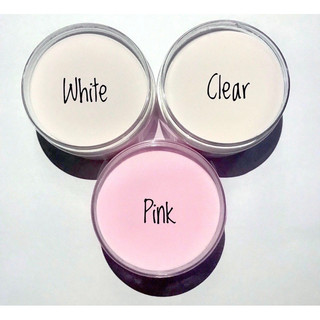 Bột đắp móng Monya , nặn hoa Clear, white, pink hũ 30g
