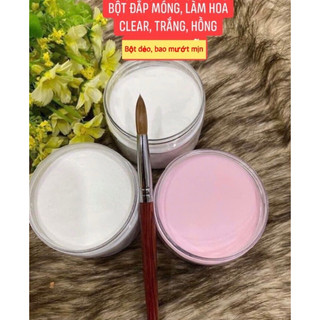 Bột đắp móng Monya , nặn hoa Clear, white, pink hũ 30g