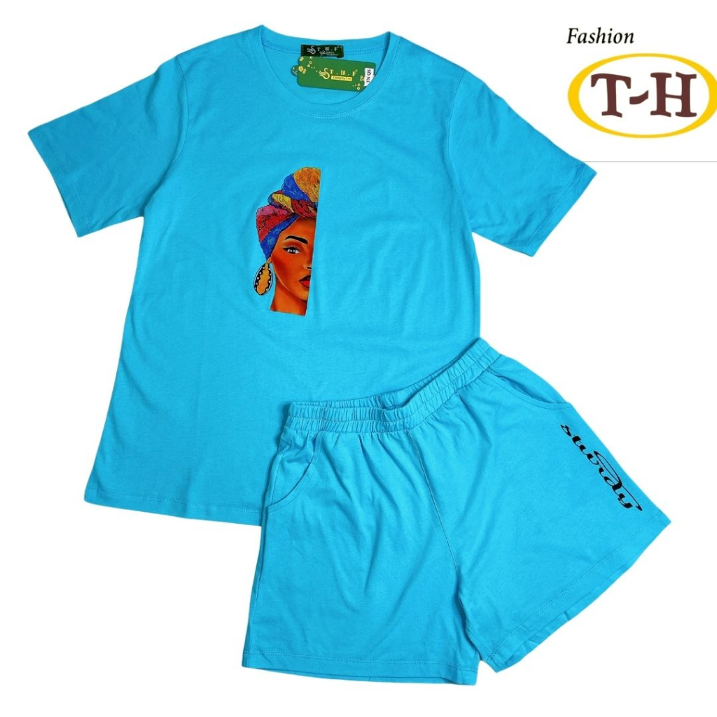 Quần áo đồ bộ nữ local brand TH Fashion ĐB0063 in hình nửa mặt cô gái - Đồ bộ nữ freesize từ 40kg-60kg