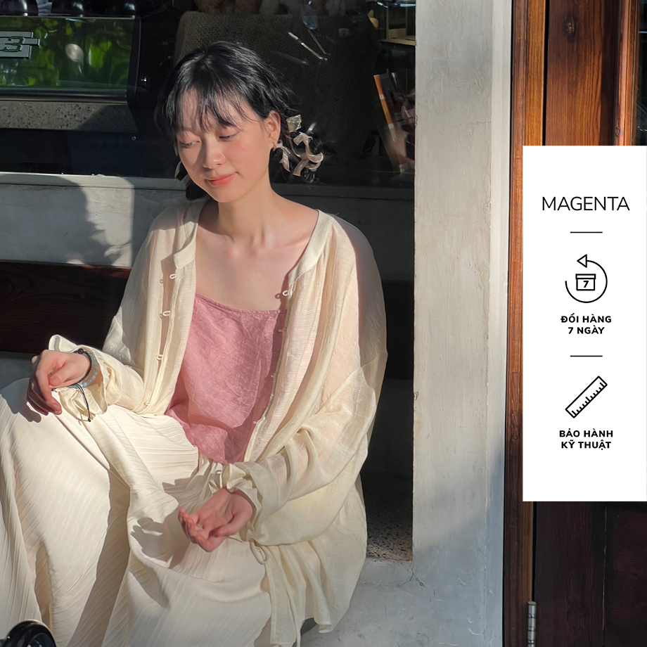 Áo hai dây Magenta Inori chất liệu tơ kẻ, nhẹ thoáng phù hợp cho mùa hè
