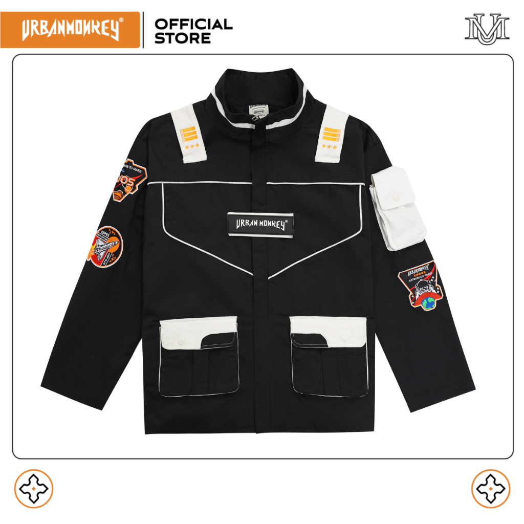 ÁO KHOÁC KAKI URBAN MONKEY DỰ ÁN UM$xVO$ JACKET ĐEN PHONG CÁCH HẦM HỐ