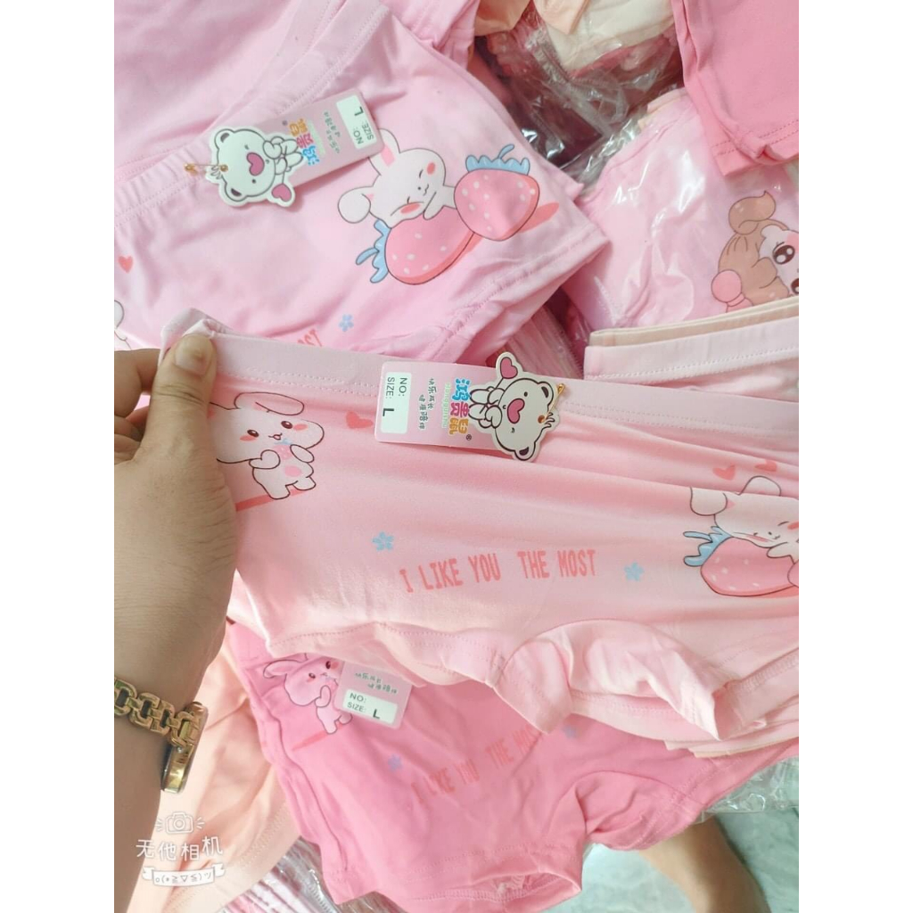 Set 5 quần chip đùi cho bé gái vải cotton mềm mát nhiều hình in dễ thương
