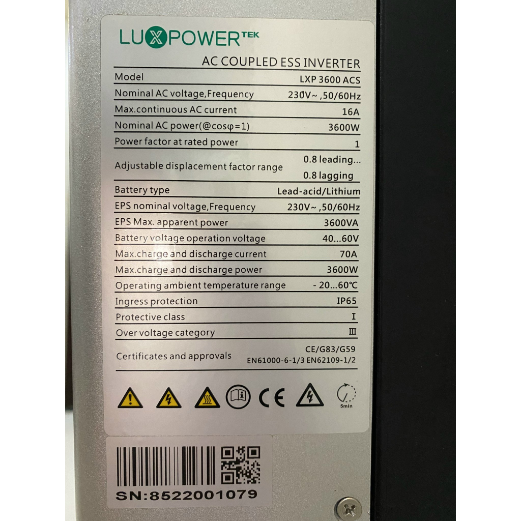 Bộ biến tần UPS dự phòng AC Coupled Inverter Luxpower LXP 3600ACS