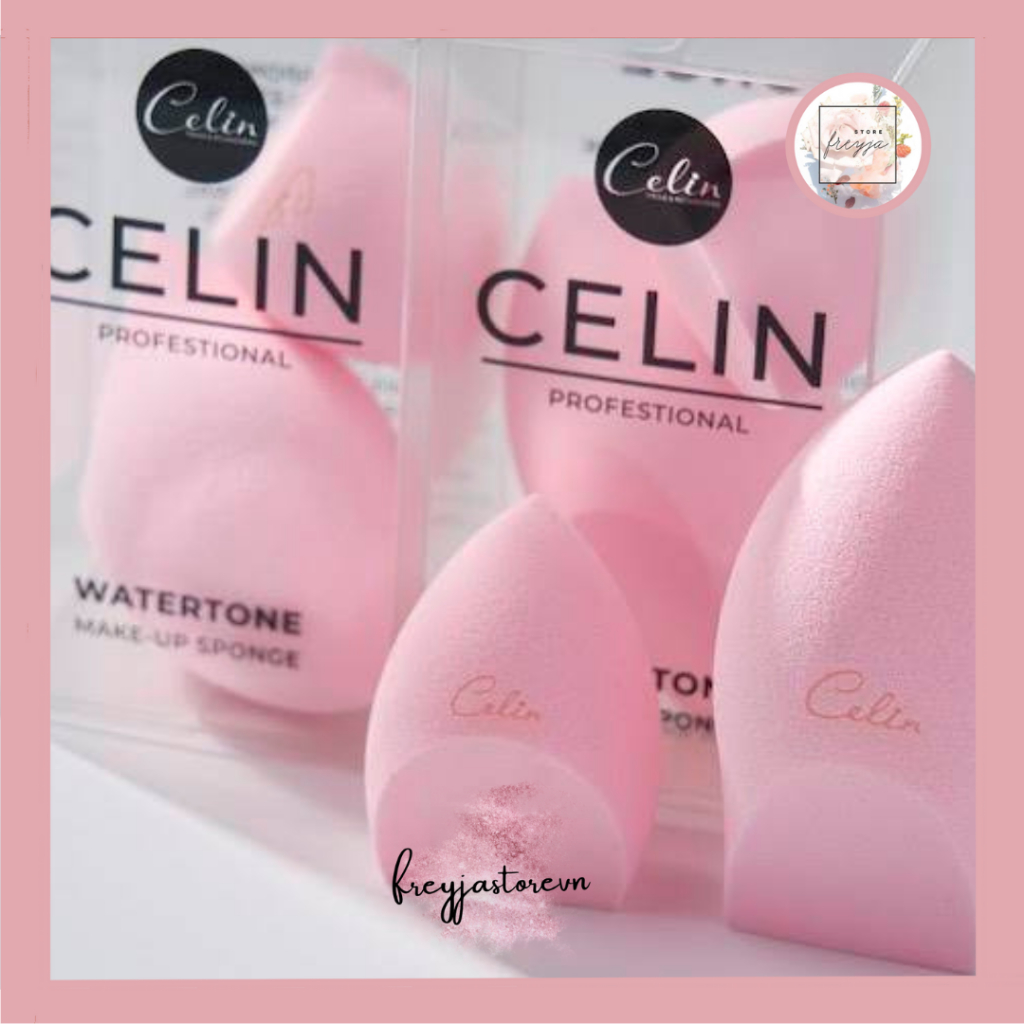 Bông Mút Tán Nền Celin 2 Chiếc Chính Hãng Gồm Màu Nâu Đen Chuyên Dùng Cho trang Điểm Siêu Mềm Đàn Hồi Cao