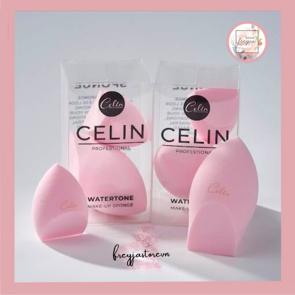 Bông Mút Tán Nền Celin 2 Chiếc Chính Hãng Gồm Màu Nâu Đen Chuyên Dùng Cho trang Điểm Siêu Mềm Đàn Hồi Cao