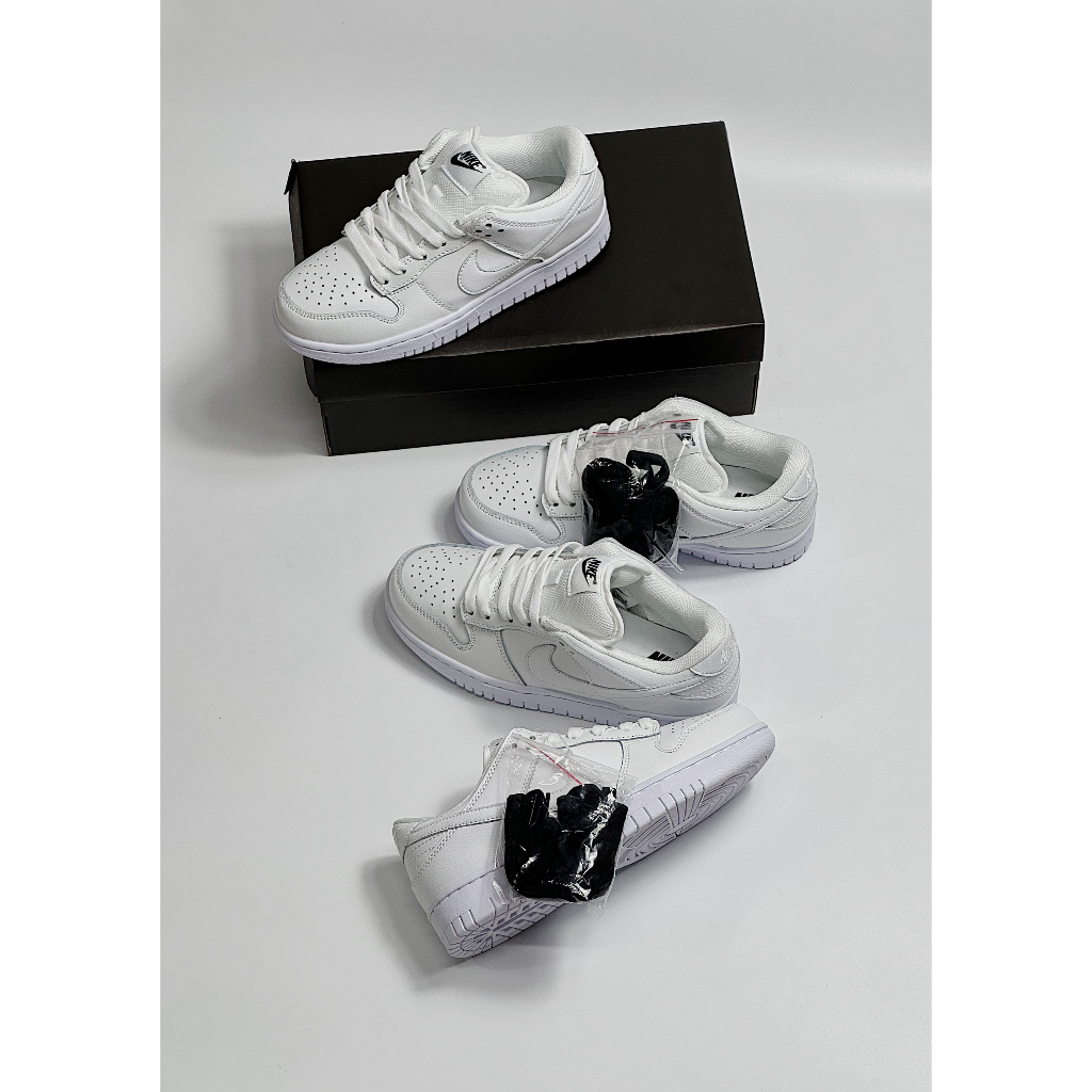 GIÀY SB DUNK TRẮNG FULL, SB DUNK CHICAGO TRẮNG FULL DA TRƠN _BẢN CAO CẤP FREE BOX BẢO VỆ